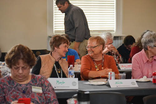 master gardeners talk at training meeting